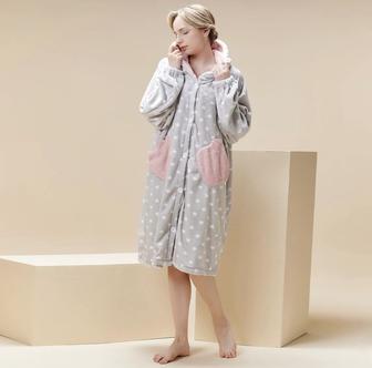 Домашние стильные,теплые халаты