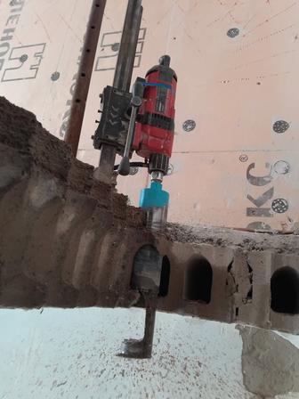 Алмазное бурение сверление в бетоне в газоблоке панельные стены для тех.