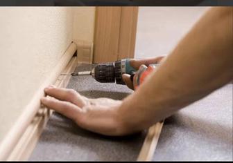 Установка гардины плинтуса