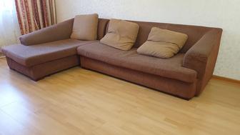 Продаю диван уголок б/у с раскладывающимся механизмом 10 тыс тг
