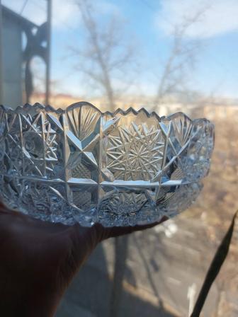 Парные хрустальные салатники (фруктовницы), СССР