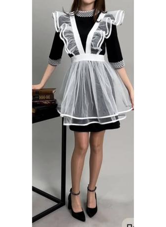 Продам школьный белый фартук на рост 166-170