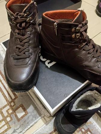 Зимняя мужская обувь sman в среднем состоянии