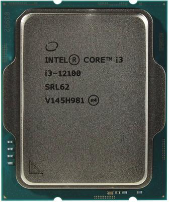 Intel Core i3-12100 (3.30GHz/4.30GHz)/ 12Mb/ 4C/8Th 89W/ LGA1700/ Alder Lak