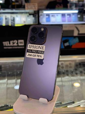 Айфон 14 ПроМакс 256Гб/78% емкость крышка менянный