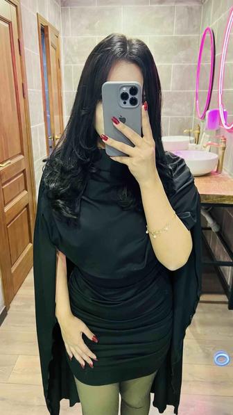 Платье черный вечерний элегантный