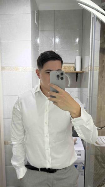 Мужская рубашка Zara slim fit L
