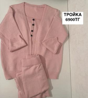 Тройка, Кардиган, Топ, Юбка