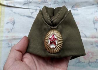 Пилотка военная СССР с офицерской кокардой