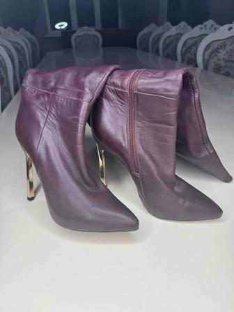 Сапоги бордовые