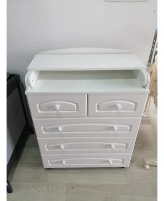 Детский пеленальный комод Антел Маша 5/800, 80x45x105 см, белый