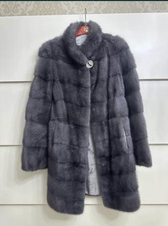 Норковая шуба серая