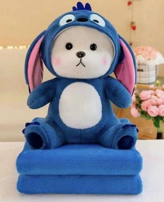 Мягкая игрушка Мишка с пледом, высота 50 см