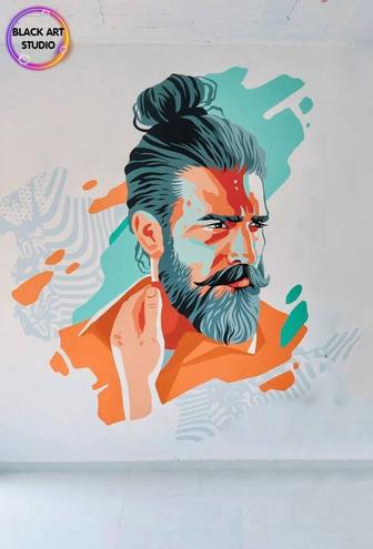 Декоративная роспись стен в Петропавловске