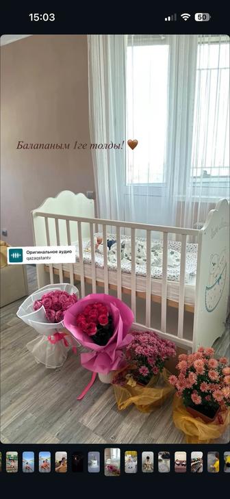 Продам кровать с матрасом детскую