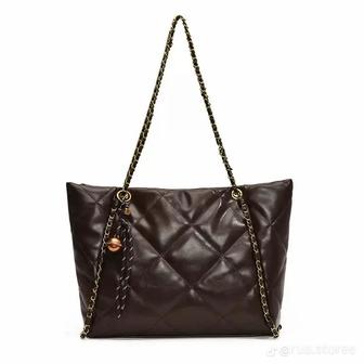 Сумка-шоппер, экокожа коричневая