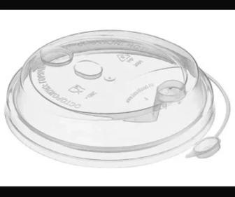 Крышки прозрачные для бумажных стаканов 300 и 400 мл, с клапаном (100 шт)