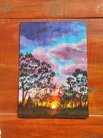 Закат картинка на заказ