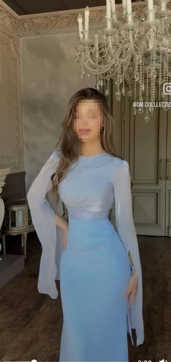 Вечерние атласное платье