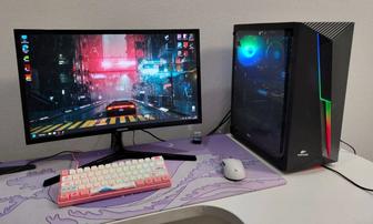 Игровой компьютер 12 ядер, игровой монитор 144Гц Samsung