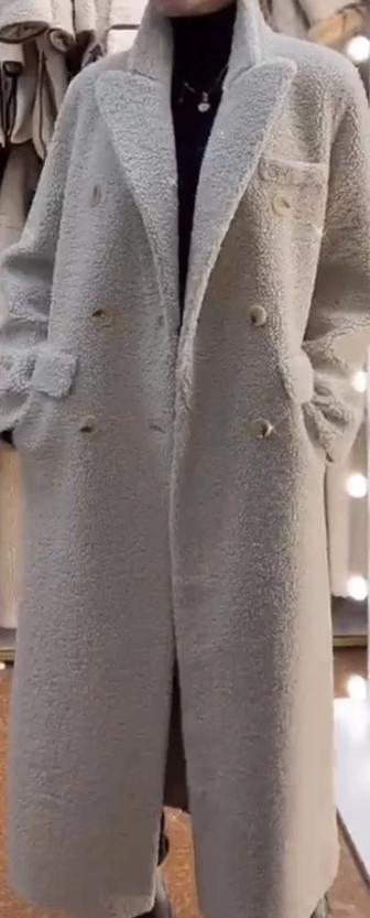 Продам б/у шубу натуральный мех овчина и шерсть размер 46-50.