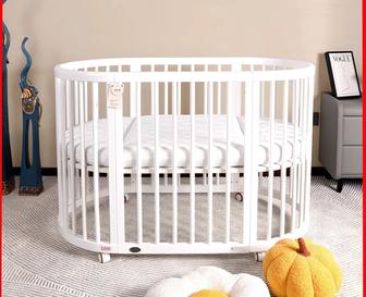 Детская кроватка 8в1 с 2 матрасами