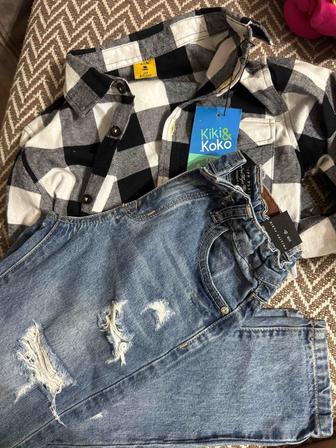 Джинсы и рубашка на мальчика