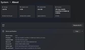 Lenovo ideapad gaming 3 RTX 3050 TI / i5 11 поколения / ОЗУ 32 / 1T SSD