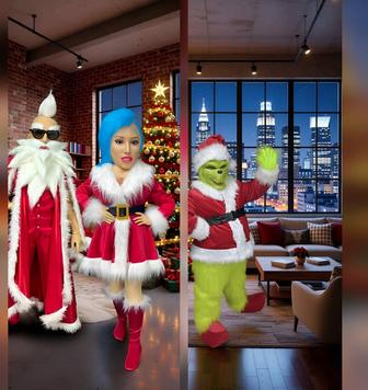 Гринч Дед мороз и Снегурочка