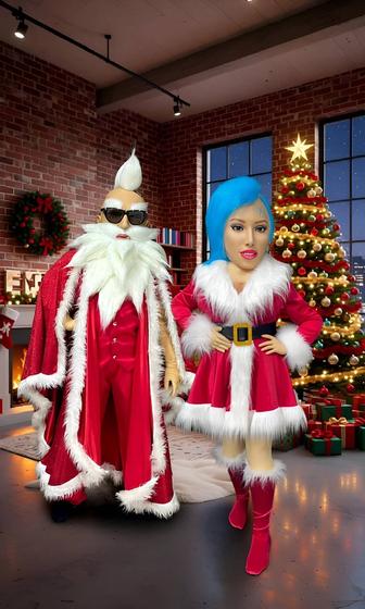 Гринч Дед мороз и Снегурочка