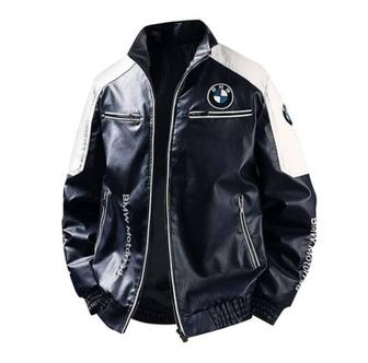 Мужская женская куртка BMW БМВ черно белая на подарок Ветровка