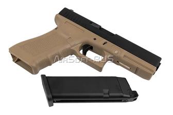 Страйкбольный пистолет WE Glock 17 Gen.4 GGBB TAN GP616B