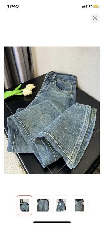 Продам джинсы со стразами