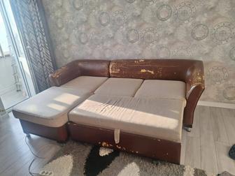 Бесплатно отдаю диван-кровать угловой разм.160 х 260