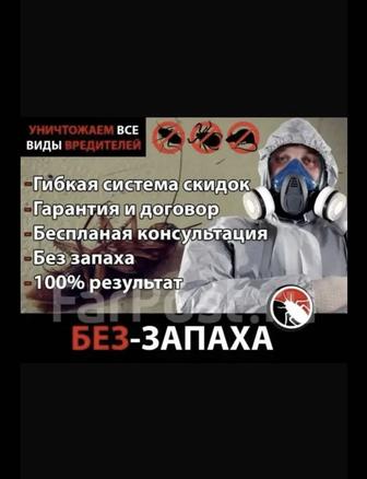 Дезинфекция от клопов, тараканов, блох. Гарантия!
Договор! Результат 100%