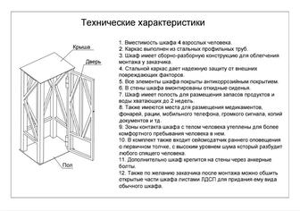 Спасательная капсула. Шкаф сейсмический.