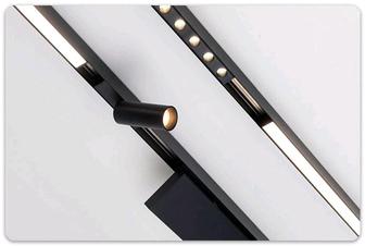 Магнитные трековые светильники. Встраиваемый шино-провод. Комплектующие.