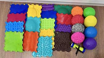 Ортопедический коврик пазл, балансирующая полусфера