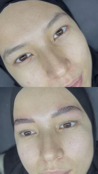 Мусульманская коррекция бровей, ламинирование бровей и ресниц