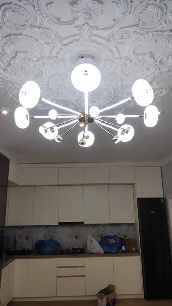 Установка люстры
