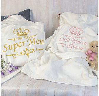 Махровые халаты с вышивкой именной