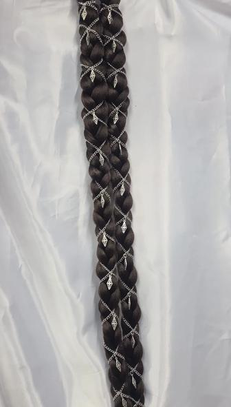 косички каштан женский