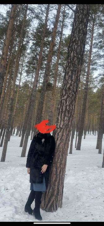 Норковая шуба черный бриллиант