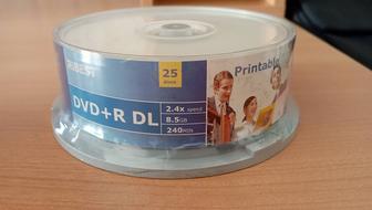 Диски для печати DVD R, 2,4x, 8,5 GB, 240 min