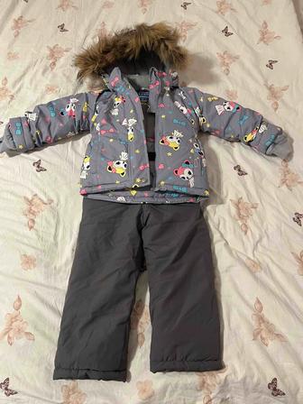 Комбинезон на девочку 1-1,5 года, 12-18 мес, зимний