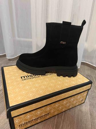 Зимние ботиночки натуральная замша