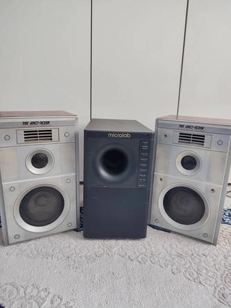 Продаю сабвуфер Microlab и Вега 15 АС-109