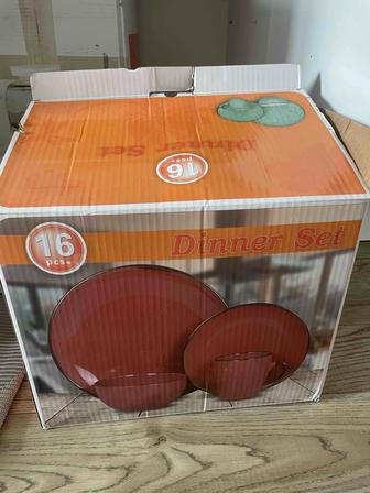 чно продам набор посуды серый на 4персон 16предметов