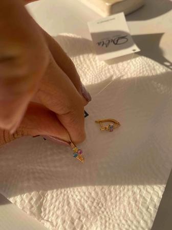 Детские золотые серьги