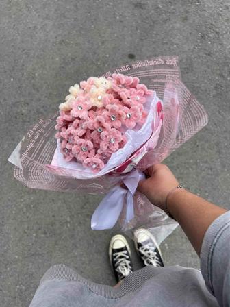 Плюшевый букет цветов из PINTEREST